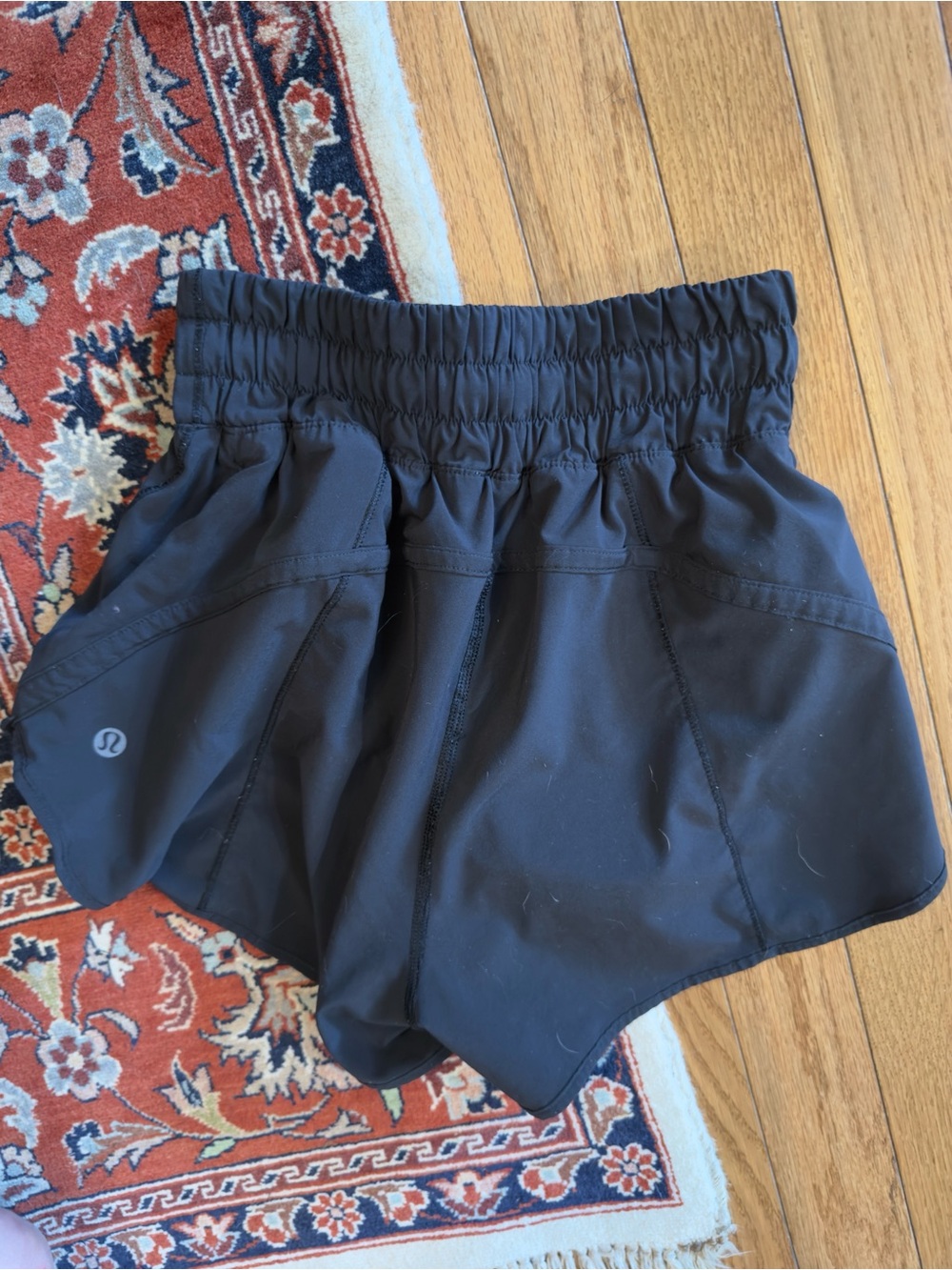 Lululemon Athletica Black Hotty Hot Running Shorts | Size 2